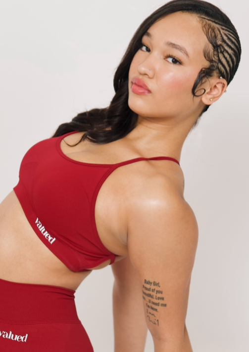 Burgundy Strappy Sculpt Bra